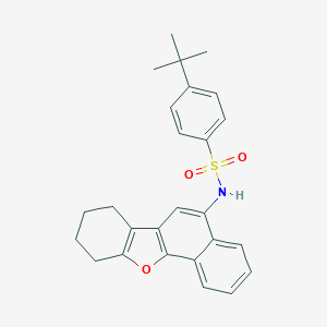 molecular formula C26H27NO3S B491455 4-(叔丁基)-N-(7,8,9,10-四氢萘并[1,2-b]苯并呋喃-5-基)苯磺酰胺 CAS No. 442535-91-3