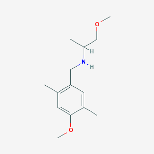 molecular formula C14H23NO2 B4914551 1-methoxy-N-(4-methoxy-2,5-dimethylbenzyl)propan-2-amine 