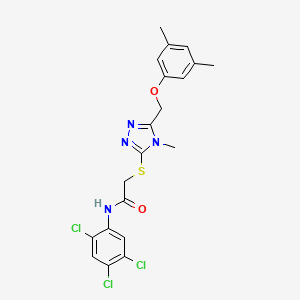 2-({5-[(3,5-dimethylphenoxy)methyl]-4-methyl-4H-1,2,4-triazol-3-yl}thio)-N-(2,4,5-trichlorophenyl)acetamide