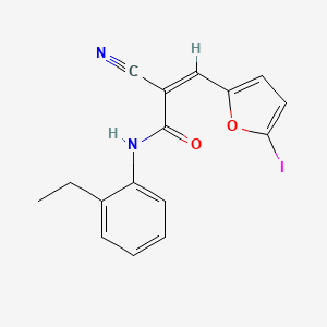 molecular formula C16H13IN2O2 B4914591 (Z)-2-cyano-N-(2-ethylphenyl)-3-(5-iodofuran-2-yl)prop-2-enamide 