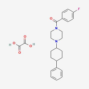 (4-fluorophenyl)-[4-(4-phenylcyclohexyl)piperazin-1-yl]methanone;oxalic acid