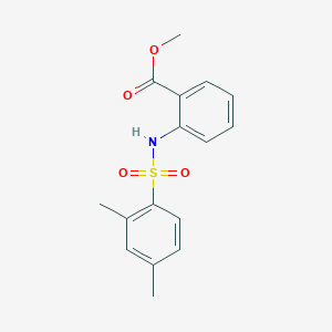 molecular formula C16H17NO4S B491460 Methyl 2-[(2,4-dimethylphenyl)sulfonylamino]benzoate CAS No. 305374-38-3