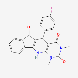 molecular formula C22H16FN3O3 B4914636 2-(4-fluorophenyl)-5,7-dimethyl-5,7,9-triazatetracyclo[8.7.0.03,8.011,16]heptadeca-1(10),3(8),11,13,15-pentaene-4,6,17-trione 