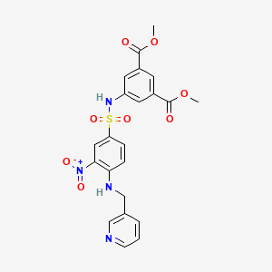 dimethyl 5-[({3-nitro-4-[(3-pyridinylmethyl)amino]phenyl}sulfonyl)amino]isophthalate