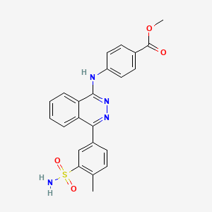 molecular formula C23H20N4O4S B4914665 Methyl 4-{[4-(4-methyl-3-sulfamoylphenyl)phthalazin-1-yl]amino}benzoate 