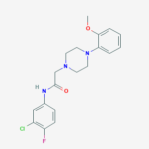 N-(3-chloro-4-fluorophenyl)-2-[4-(2-methoxyphenyl)piperazin-1-yl]acetamide