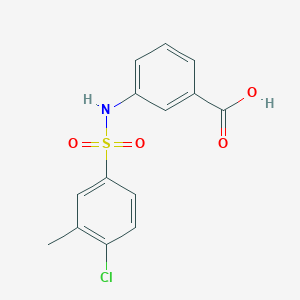 molecular formula C14H12ClNO4S B491469 3-{[(4-Chloro-3-methylphenyl)sulfonyl]amino}benzoic acid CAS No. 459182-04-8