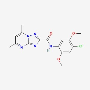 molecular formula C16H16ClN5O3 B4914703 N-(4-chloro-2,5-dimethoxyphenyl)-5,7-dimethyl-[1,2,4]triazolo[1,5-a]pyrimidine-2-carboxamide 