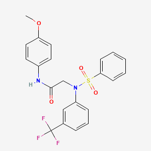 N~1~-(4-methoxyphenyl)-N~2~-(phenylsulfonyl)-N~2~-[3-(trifluoromethyl)phenyl]glycinamide