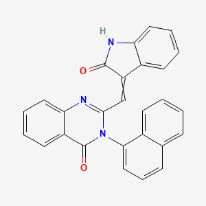 molecular formula C27H17N3O2 B4914721 3-(1-naphthyl)-2-[(2-oxo-1,2-dihydro-3H-indol-3-ylidene)methyl]-4(3H)-quinazolinone 