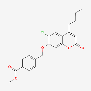 molecular formula C22H21ClO5 B4914724 methyl 4-{[(4-butyl-6-chloro-2-oxo-2H-chromen-7-yl)oxy]methyl}benzoate 