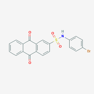 molecular formula C20H12BrNO4S B491475 N-(4-溴苯基)-9,10-二氧代-9,10-二氢-2-蒽磺酰胺 CAS No. 794552-18-4