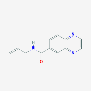 molecular formula C12H11N3O B4914751 N-prop-2-enylquinoxaline-6-carboxamide 