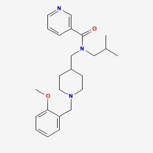 molecular formula C24H33N3O2 B4914754 N-isobutyl-N-{[1-(2-methoxybenzyl)-4-piperidinyl]methyl}nicotinamide 