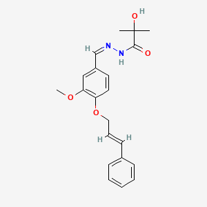 2-hydroxy-N'-{3-methoxy-4-[(3-phenyl-2-propen-1-yl)oxy]benzylidene}-2-methylpropanohydrazide