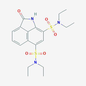 molecular formula C19H25N3O5S2 B491477 N6,N6,N8,N8-tetraethyl-2-oxo-1,2-dihydrobenzo[cd]indole-6,8-disulfonamide CAS No. 378224-78-3