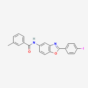 molecular formula C21H15IN2O2 B4914780 N-[2-(4-iodophenyl)-1,3-benzoxazol-5-yl]-3-methylbenzamide 