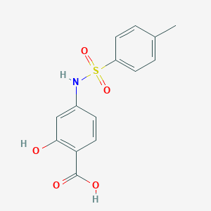 molecular formula C14H13NO5S B491480 2-Hydroxy-4-{[(4-methylphenyl)sulfonyl]amino}benzoic acid CAS No. 78775-31-2