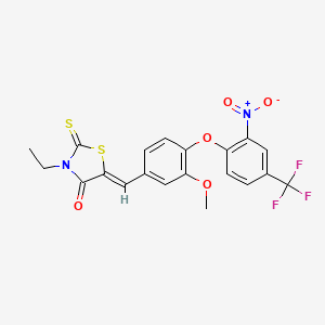 molecular formula C20H15F3N2O5S2 B4914801 3-ethyl-5-{3-methoxy-4-[2-nitro-4-(trifluoromethyl)phenoxy]benzylidene}-2-thioxo-1,3-thiazolidin-4-one 