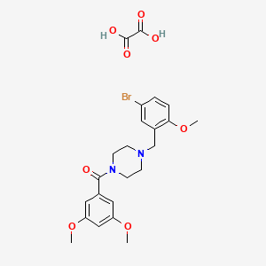 molecular formula C23H27BrN2O8 B4914806 1-(5-bromo-2-methoxybenzyl)-4-(3,5-dimethoxybenzoyl)piperazine oxalate 