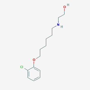 molecular formula C14H22ClNO2 B4914836 2-[6-(2-Chlorophenoxy)hexylamino]ethanol 