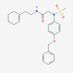 N~2~-[4-(benzyloxy)phenyl]-N~1~-[2-(1-cyclohexen-1-yl)ethyl]-N~2~-(methylsulfonyl)glycinamide