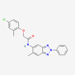 2-(4-chloro-2-methylphenoxy)-N-(6-methyl-2-phenyl-2H-benzotriazol-5-yl)acetamide