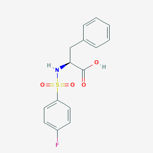 molecular formula C15H14FNO4S B491487 (2S)-2-[(4-fluorophenyl)sulfonylamino]-3-phenylpropanoic acid CAS No. 97801-53-1