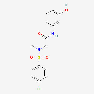 N~2~-[(4-chlorophenyl)sulfonyl]-N~1~-(3-hydroxyphenyl)-N~2~-methylglycinamide