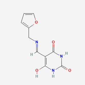 molecular formula C10H9N3O4 B4914878 5-(furan-2-ylmethyliminomethyl)-6-hydroxy-1H-pyrimidine-2,4-dione 