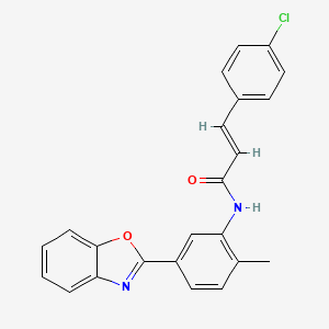 N-[5-(1,3-benzoxazol-2-yl)-2-methylphenyl]-3-(4-chlorophenyl)acrylamide