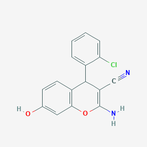 2-amino-4-(2-chlorophenyl)-7-hydroxy-4H-chromene-3-carbonitrile