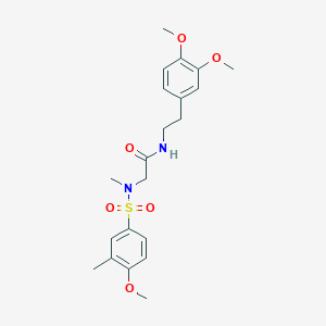 N-[2-(3,4-dimethoxyphenyl)ethyl]-N~2~-[(4-methoxy-3-methylphenyl)sulfonyl]-N~2~-methylglycinamide