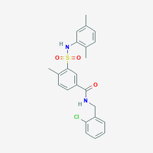 N-(2-chlorobenzyl)-3-{[(2,5-dimethylphenyl)amino]sulfonyl}-4-methylbenzamide