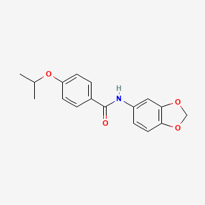 molecular formula C17H17NO4 B4915067 N-1,3-benzodioxol-5-yl-4-isopropoxybenzamide 