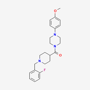 molecular formula C24H30FN3O2 B4915081 1-{[1-(2-fluorobenzyl)-4-piperidinyl]carbonyl}-4-(4-methoxyphenyl)piperazine 