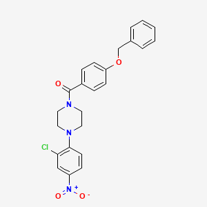 molecular formula C24H22ClN3O4 B4915117 1-[4-(benzyloxy)benzoyl]-4-(2-chloro-4-nitrophenyl)piperazine 