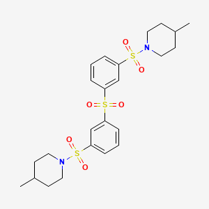 molecular formula C24H32N2O6S3 B4915132 4-Methyl-1-(3-{3-[(4-methylpiperidin-1-YL)sulfonyl]benzenesulfonyl}benzenesulfonyl)piperidine 