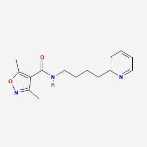 molecular formula C15H19N3O2 B4915145 3,5-dimethyl-N-[4-(2-pyridinyl)butyl]-4-isoxazolecarboxamide trifluoroacetate 