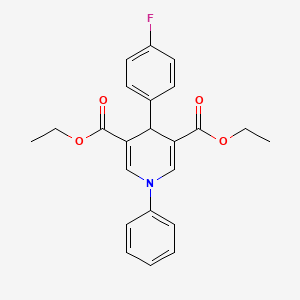 molecular formula C23H22FNO4 B4915167 diethyl 4-(4-fluorophenyl)-1-phenyl-1,4-dihydro-3,5-pyridinedicarboxylate 