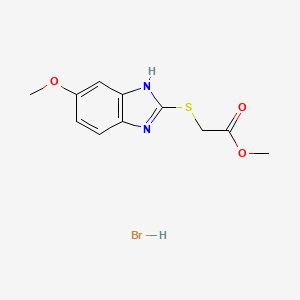 molecular formula C11H13BrN2O3S B4915178 methyl [(5-methoxy-1H-benzimidazol-2-yl)thio]acetate hydrobromide 