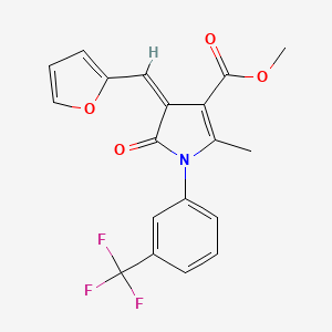 METHYL (4Z)-4-[(FURAN-2-YL)METHYLIDENE]-2-METHYL-5-OXO-1-[3-(TRIFLUOROMETHYL)PHENYL]-4,5-DIHYDRO-1H-PYRROLE-3-CARBOXYLATE