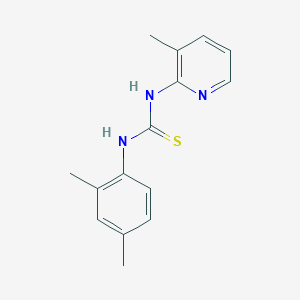 molecular formula C15H17N3S B4915217 N-(2,4-DIMETHYLPHENYL)-N'-(3-METHYL-2-PYRIDYL)THIOUREA 