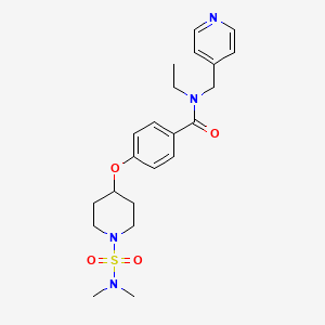 4-({1-[(dimethylamino)sulfonyl]-4-piperidinyl}oxy)-N-ethyl-N-(4-pyridinylmethyl)benzamide