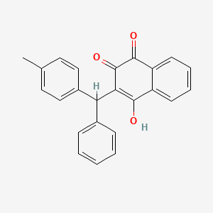 4-Hydroxy-3-[(4-methylphenyl)-phenylmethyl]naphthalene-1,2-dione