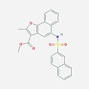 molecular formula C25H19NO5S B491525 Methyl 2-methyl-5-(naphthalene-2-sulfonamido)naphtho[1,2-b]furan-3-carboxylate CAS No. 432014-14-7