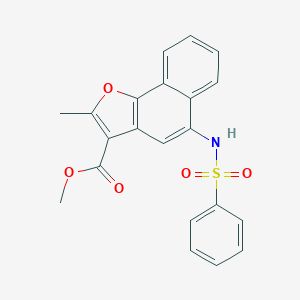 molecular formula C21H17NO5S B491526 Methyl 2-methyl-5-[(phenylsulfonyl)amino]naphtho[1,2-b]furan-3-carboxylate CAS No. 442553-81-3