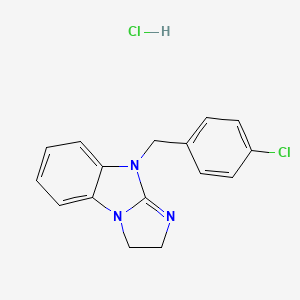 molecular formula C16H15Cl2N3 B4915294 4-[(4-chlorophenyl)methyl]-1,2-dihydroimidazo[1,2-a]benzimidazole;hydrochloride CAS No. 5785-90-0