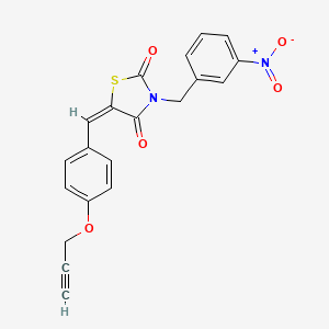 (5E)-3-(3-nitrobenzyl)-5-[4-(prop-2-yn-1-yloxy)benzylidene]-1,3-thiazolidine-2,4-dione