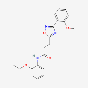 molecular formula C20H21N3O4 B4915363 N-(2-ethoxyphenyl)-3-[3-(2-methoxyphenyl)-1,2,4-oxadiazol-5-yl]propanamide 